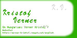 kristof verner business card